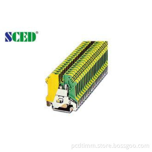 Compact Din Rail Terminal Blocks , 6.2mm Rail Mount Termina